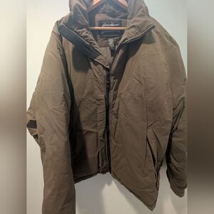 Eddie Bauer Men's Tan Puffer Jacket